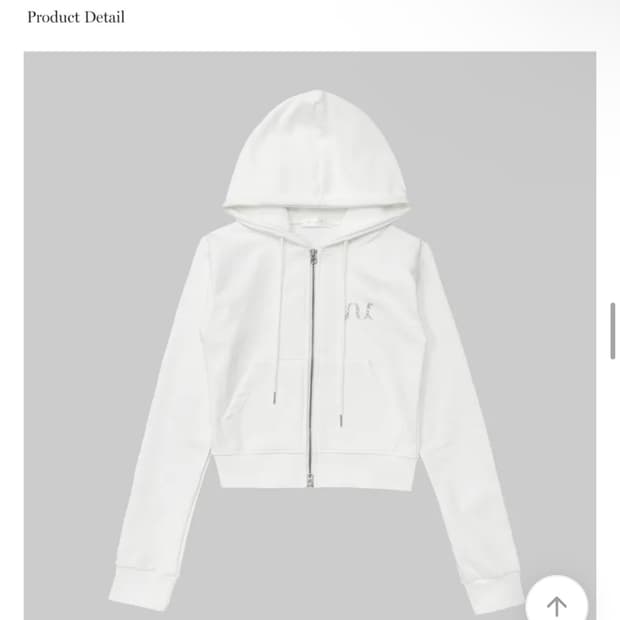 폴링업 후드집업 화이트