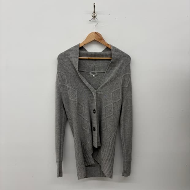 Coffret 회색 캐시미어 니트 가디건 여성 M