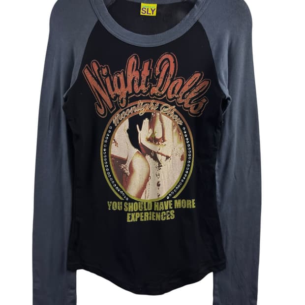 JPN Y2K 나그랑 딱붙 슬리브1479