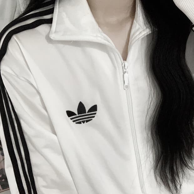 아디다스 파이어버드 구파 흰검 화이트 져지 집업 트랙탑