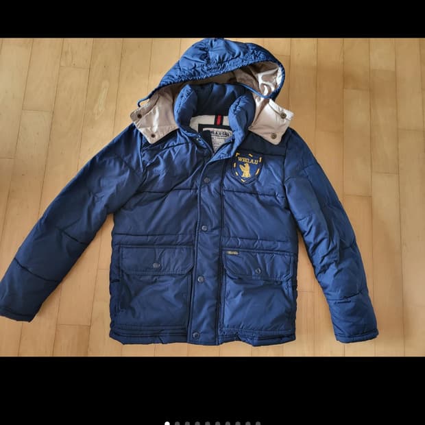 후아유 네이비 솜패딩