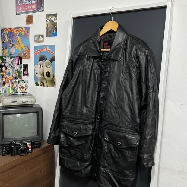 90‘s Vitnage 세븐스타 빈티지 사파리 양가죽 레더 자켓