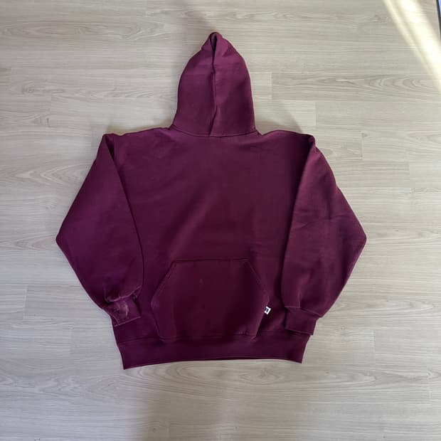 [XL] 90s 빈티지 러셀 스웻 후드 버건디