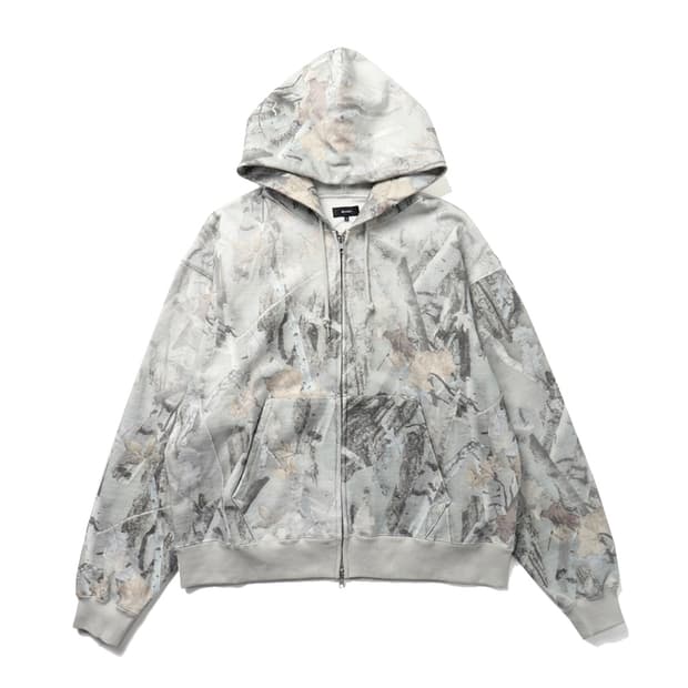 BEAMS Tree Camo Zip Hoodie