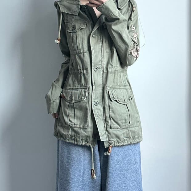 아베크롬비 카키 포켓 필드자켓 야상