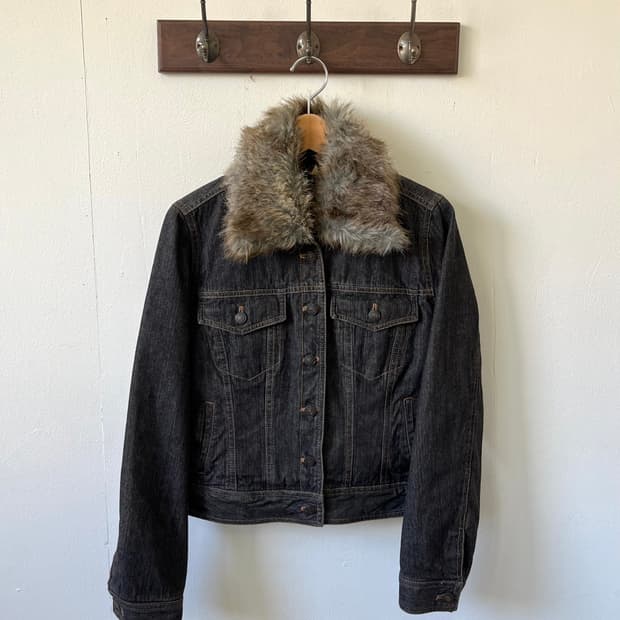 M-ll 레오파드 퍼 데님자켓