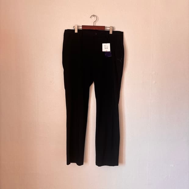 새제품 푸마 골프 블랙 팬츠 36 아웃도어 기능성 스트레치