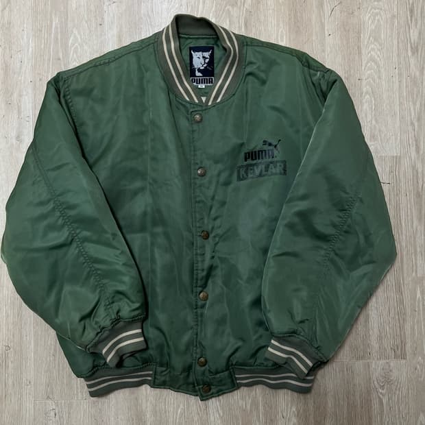 푸마 남성 빅로고 누빔 봄버 바시티자켓 L/100 