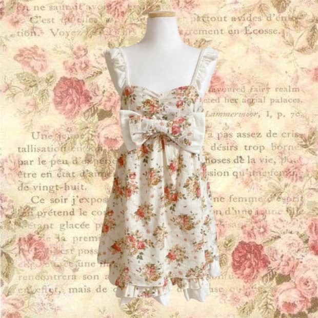 리즈리사 리본 플로럴 모리걸 원피스