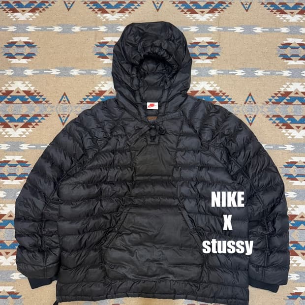 [L] 스투시 x 나이키 인슐레이티드 자켓 블랙 US/EU