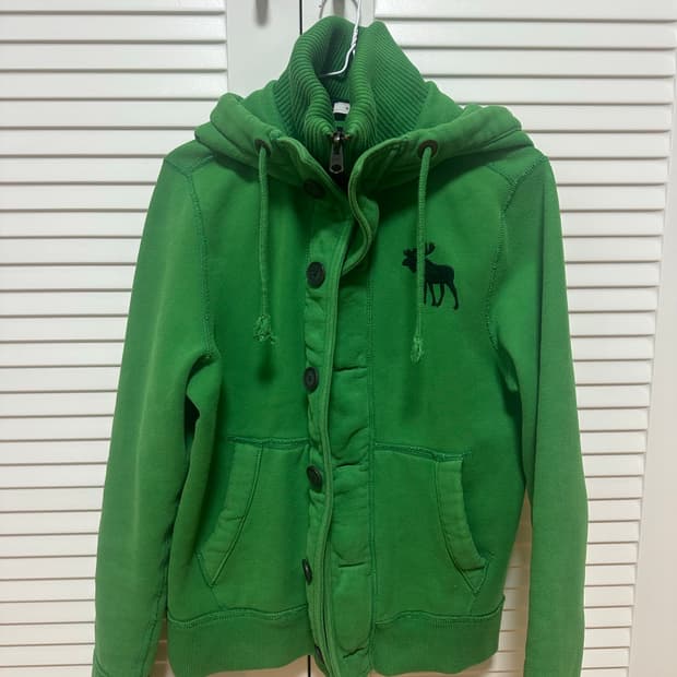 빈티지 아베크롬비 하이넥 단추 후드집업