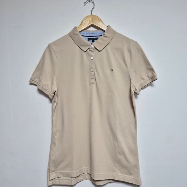 타미힐피거Tommy 베이지 반팔 카라티셔츠 L - T140