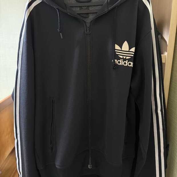아디다스 후드플락 후드집업 블랙