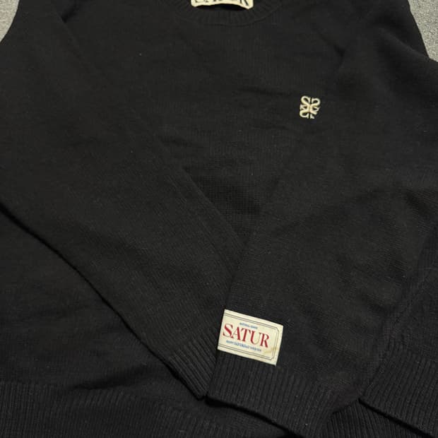 [세터] 더블린 언발란스 캐시미어 블렌드 니트 클래식 블랙