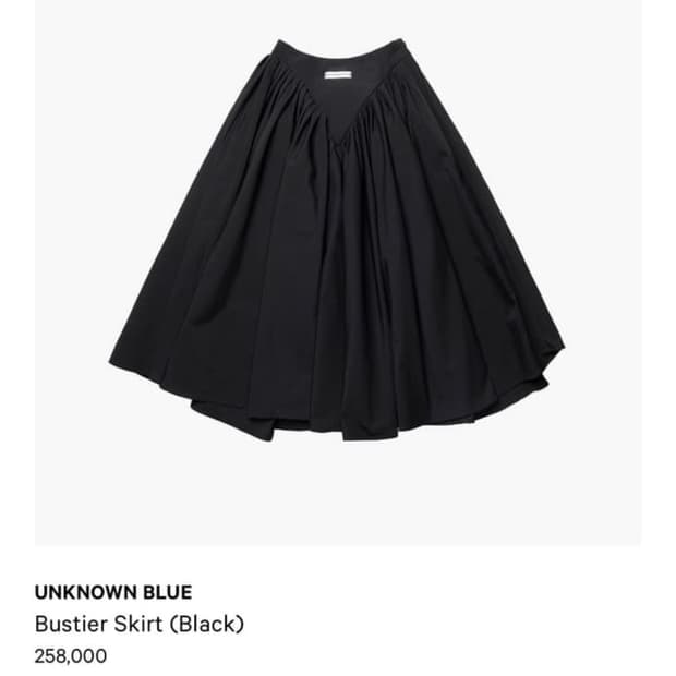 언노운블루 뷔스티에 스커트 BK S