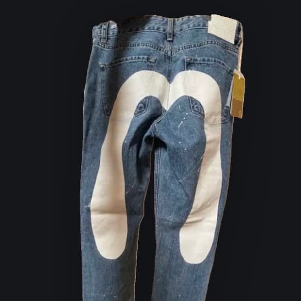 에비수 빅로고 데님팬츠