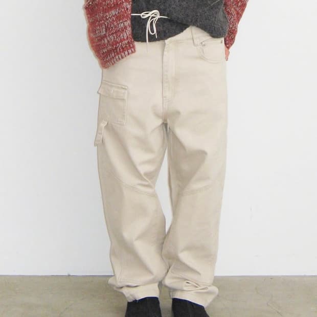 플리즈프로젝트 크림 코튼 팬츠