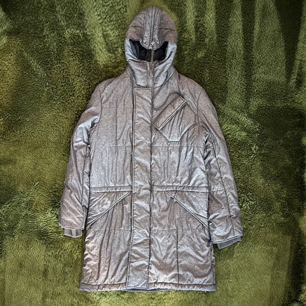 Y-3 요지 야마모토 하이넥 테크니컬 푸퍼 파카 롱 패딩