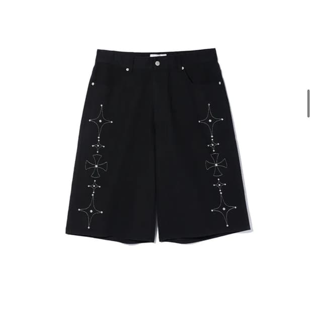 [새상품] 크리틱 GOTHIC TWILL  버뮤다 팬츠 블랙 XL