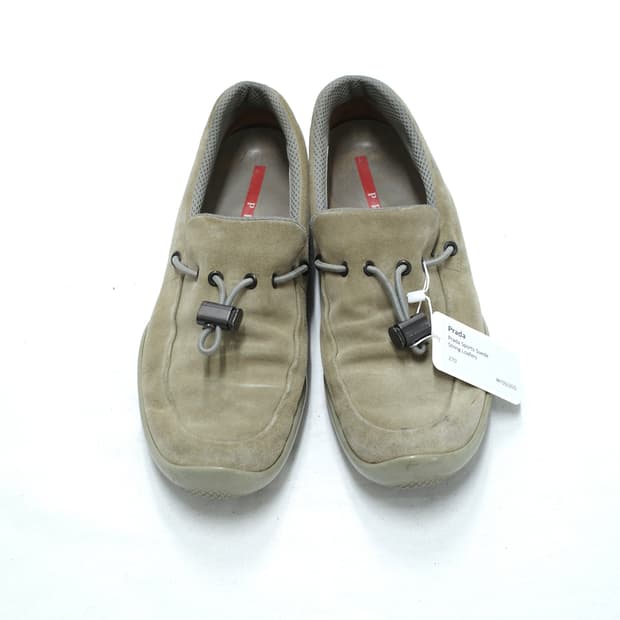 Prada Sports Suede String Loafers
