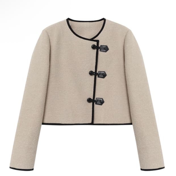 에트몽 ETMON Curling Tweed Wool Jacket 베이지