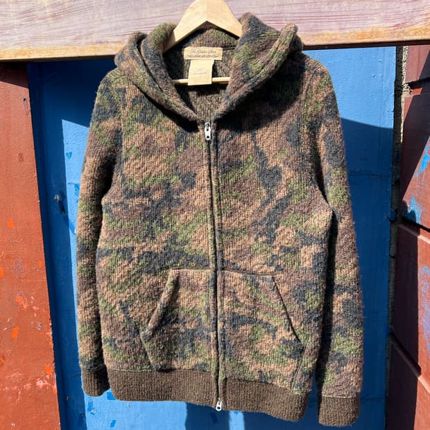 Remi Relief Camo Knit Zip Up Hoodie