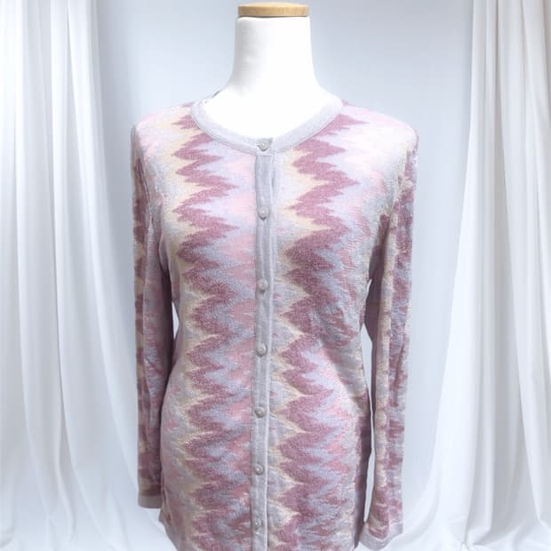 빈티지 y2k 파스텔 펄 니트 가디건