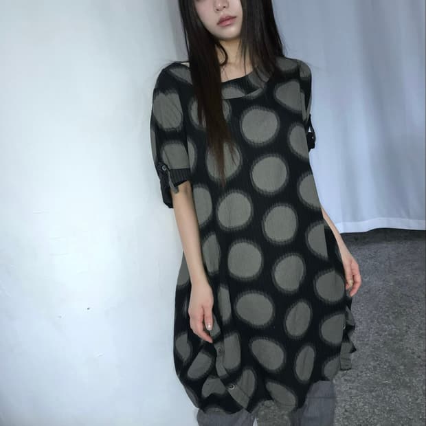 버튼 도트 원피스