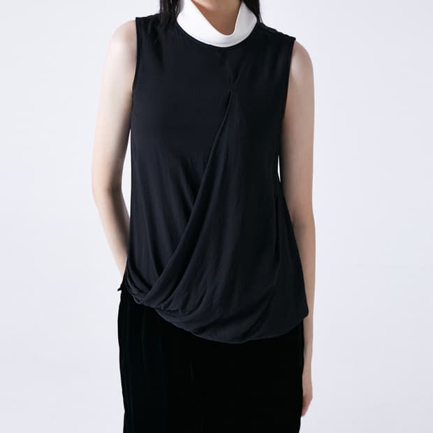 Cowl Neck Draping Sleeveless