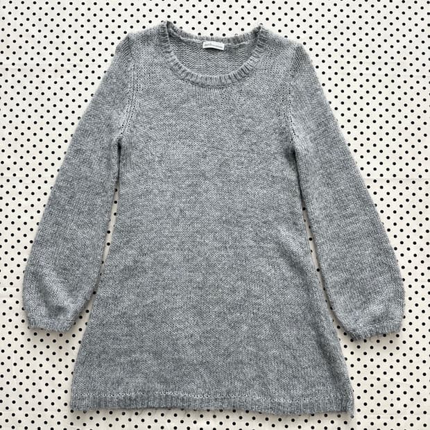 earth music 그레이 앙고라 니트 하구미 스즈코 너드 모리걸