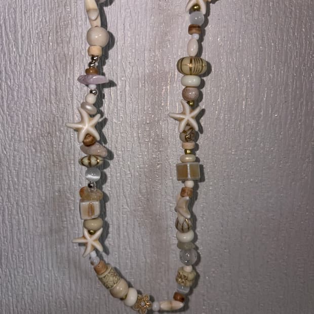 빈티지 비즈 모래 해변 목걸이 / sandy beach necklace