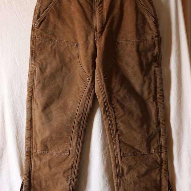 칼하트 00s 브라운 퀼티드 더블니 팬츠 B194 211