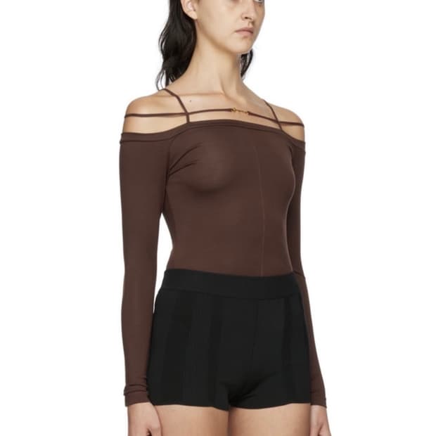 자크뮈스 시에라 티셔츠 다크 브라운 xs 새상품