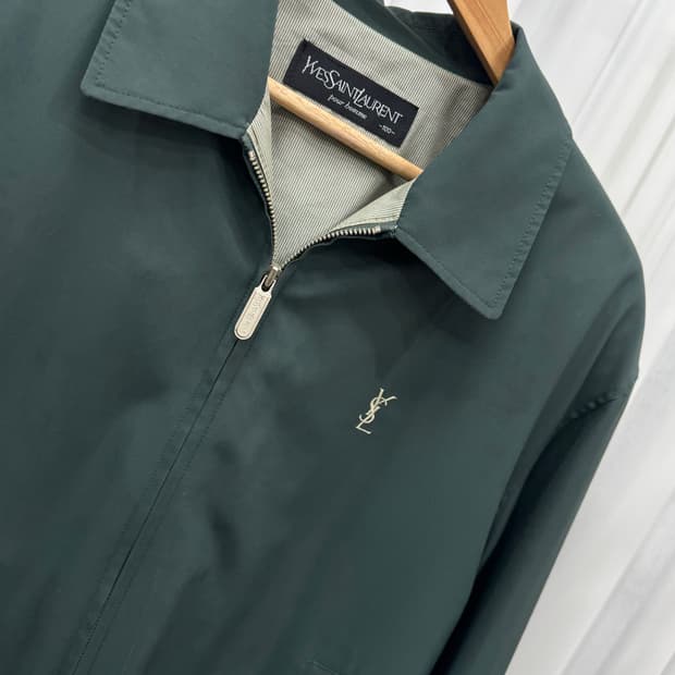 🩵 입생로랑 로고자수 블루종 JK🩵