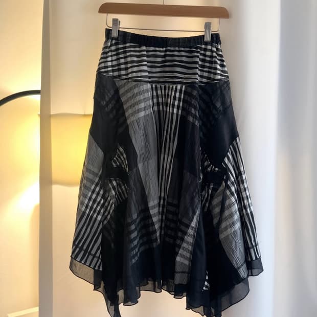 드레이프 롱 스커트