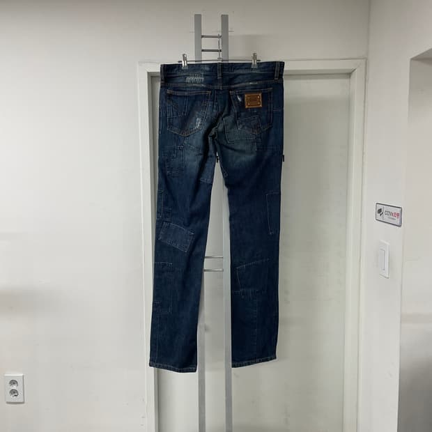 돌체앤가바나 패치워크 데님 팬츠 32