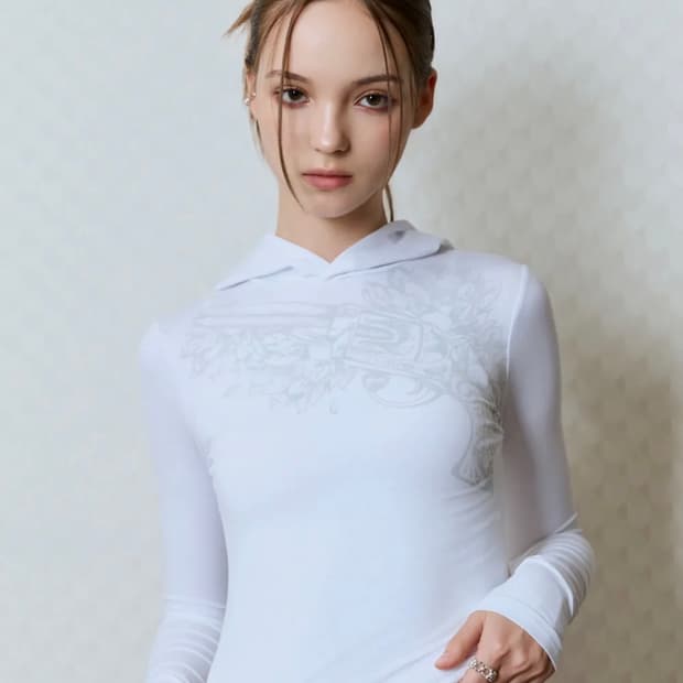 GT 007 HOODED T-SHIRT(WHITE)