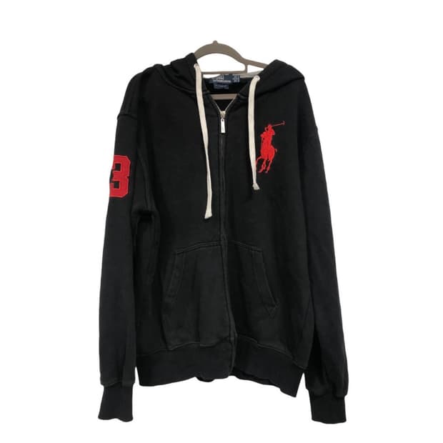 폴로 레드 빅포니3 포인트 후드집업