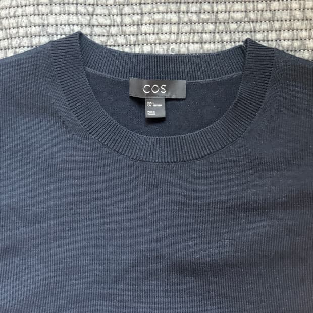 cos 코스 메리노 울 니트 네이비 L
