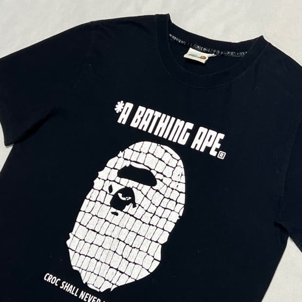 베이프 X 라코스테 빅프린팅 반팔 티셔츠