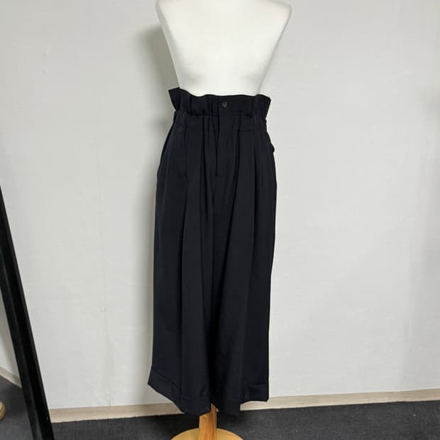 16ss 꼼데가르송 컬렉션라인 밴딩 하이웨스트 울팬츠 s