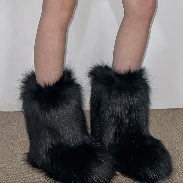 (새상품) 페이크퍼 부츠 250-255