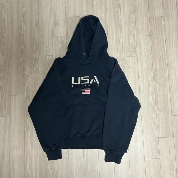 usa 네이비 후드