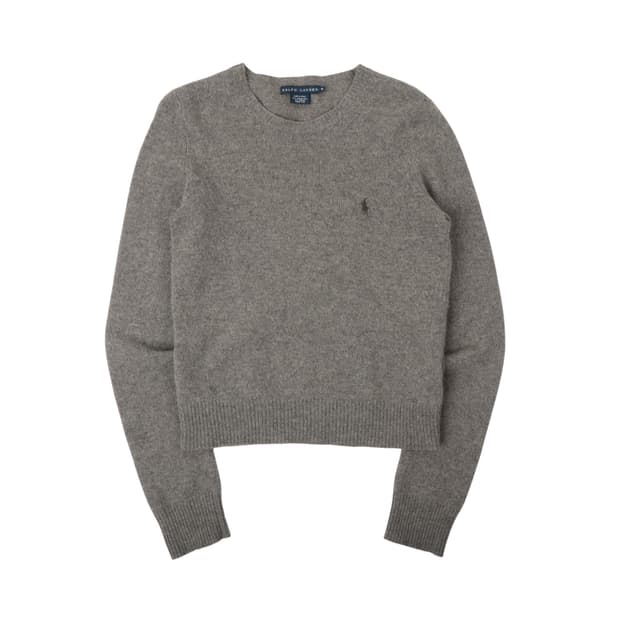폴로 랄프로렌 그레이 울 앙고라 니트