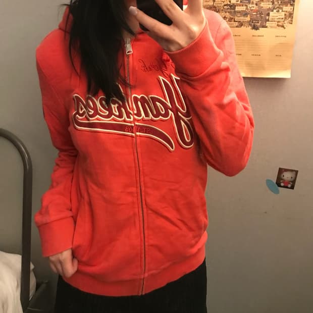 MLB 엠엘비 체리레드 후드집업