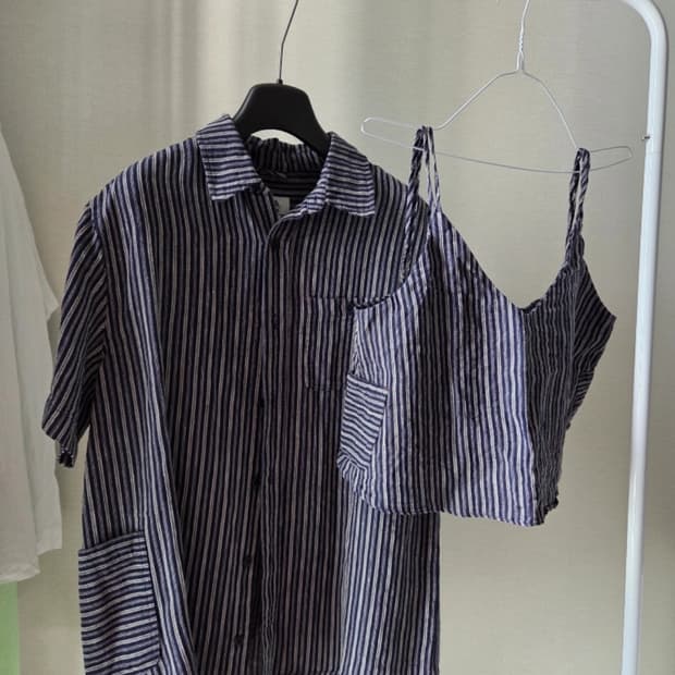 롯지 lodge 스트라이프 셔츠&나시