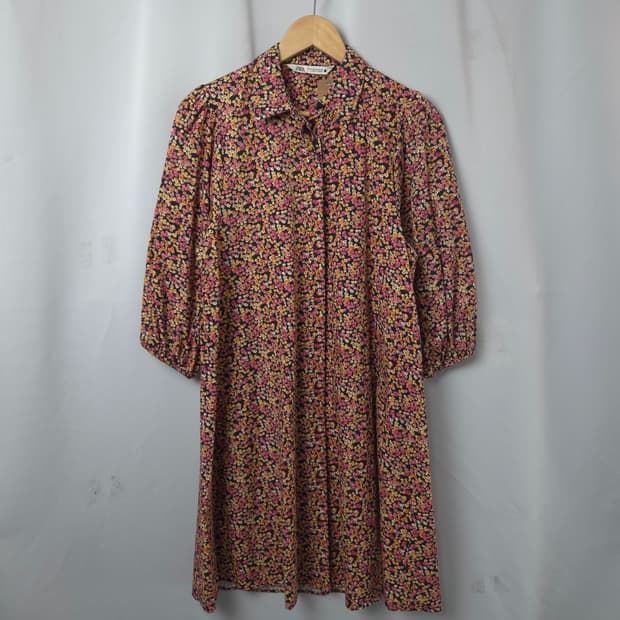 여XS-S 자라 플라워 패턴 원피스