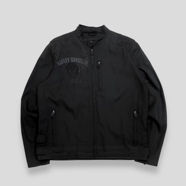 할리데이비슨 나일론 자켓 블랙