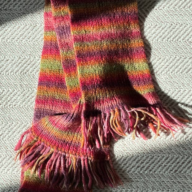 빈티지 스트라이프 목도리