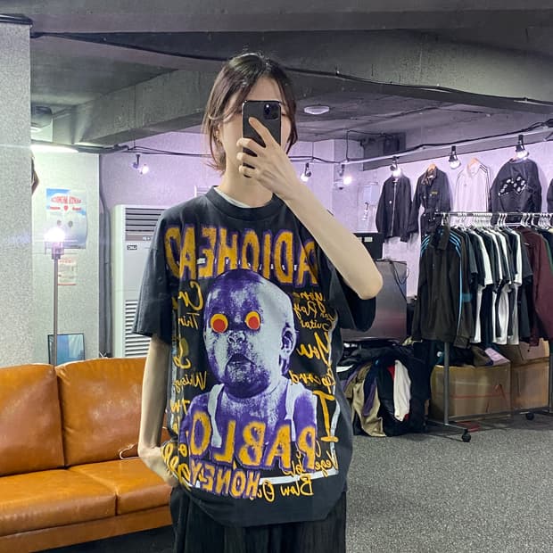 라디오헤드 파블로 허니 레코드판 반팔티 B2077